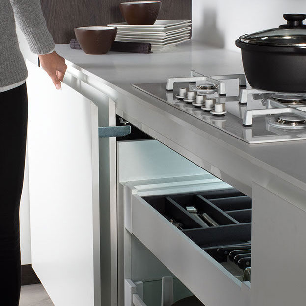 Muebles de cocina con tirador de 45 grados