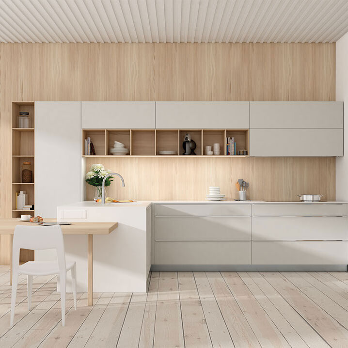 Muebles de cocina con tirador inverso