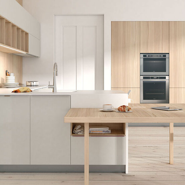 Muebles de cocina con tirador inverso