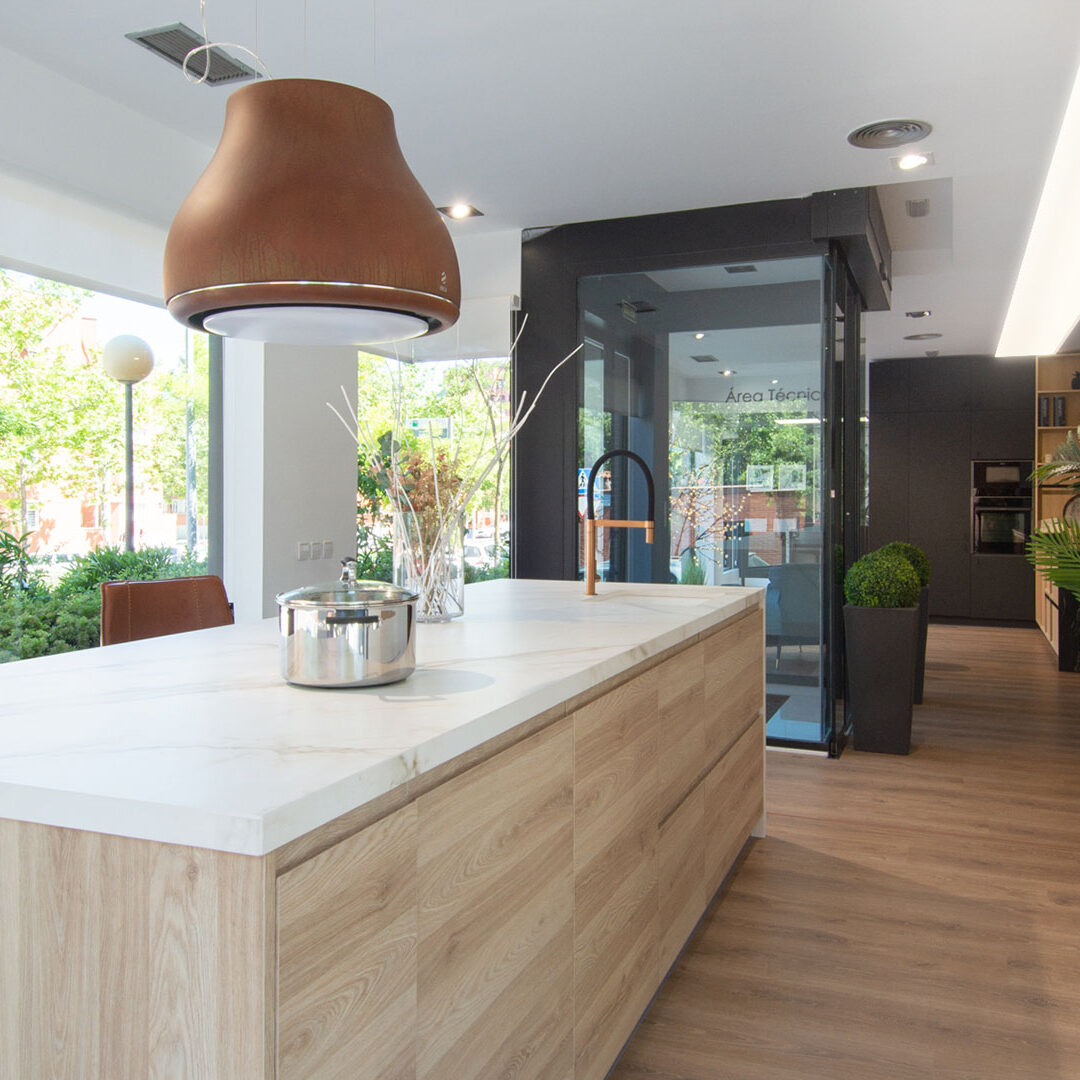 Muebles de cocina con tirador lineal