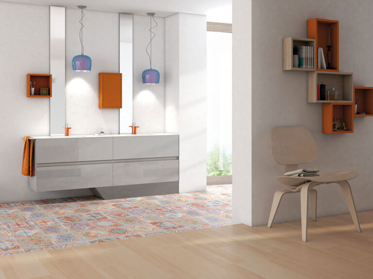 Muebles de baño con puertas rectas, sin tirador Muebles de baño con puertas rectas, sin tirador