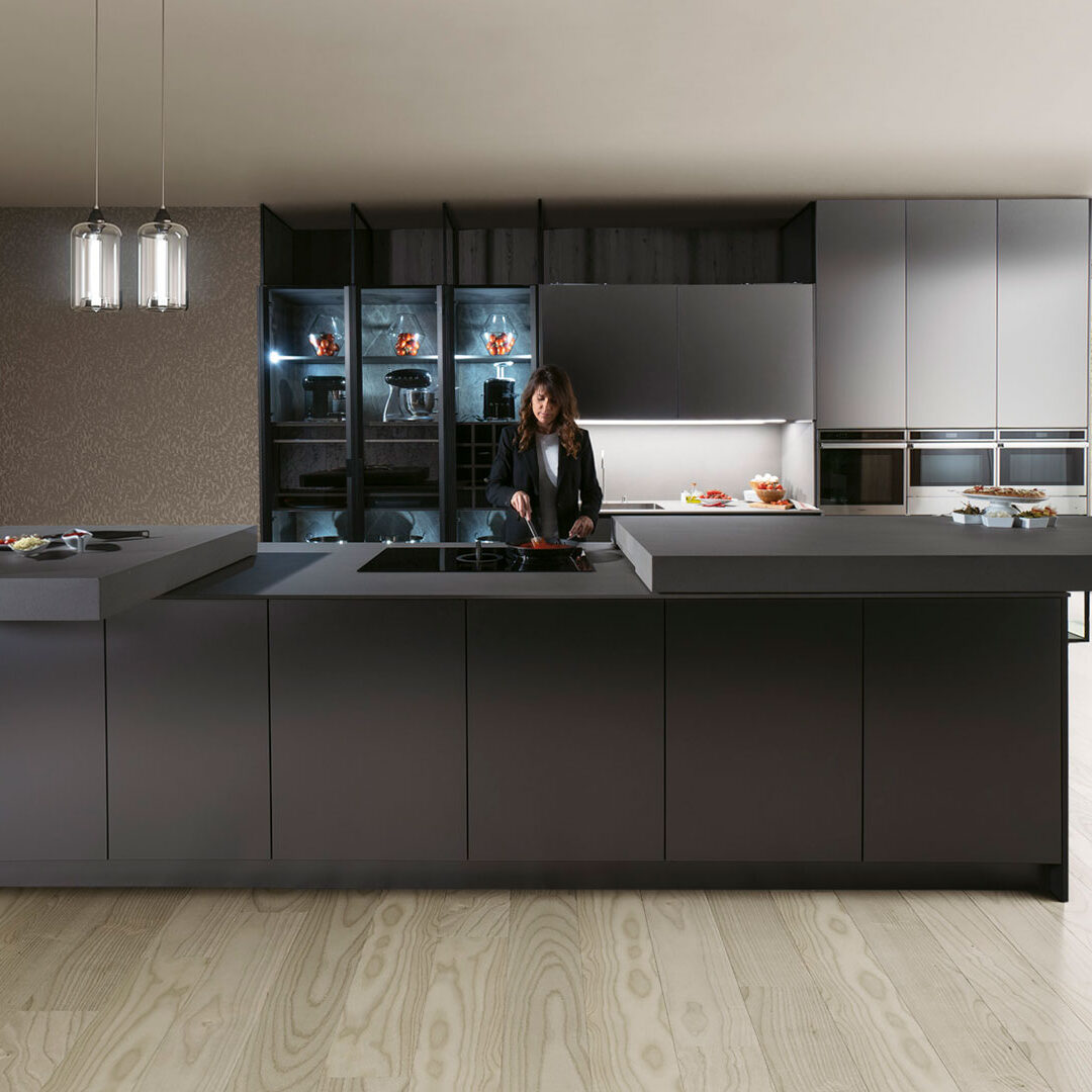 Muebles de cocina con puertas rectas